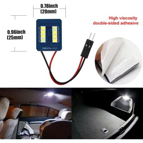 4X T10 LED Bulb 8 SMD Panel BA9S Festoon Car Dome Map Trunk Light Ice Blue White 2835 SMD LED Chip Car Lights