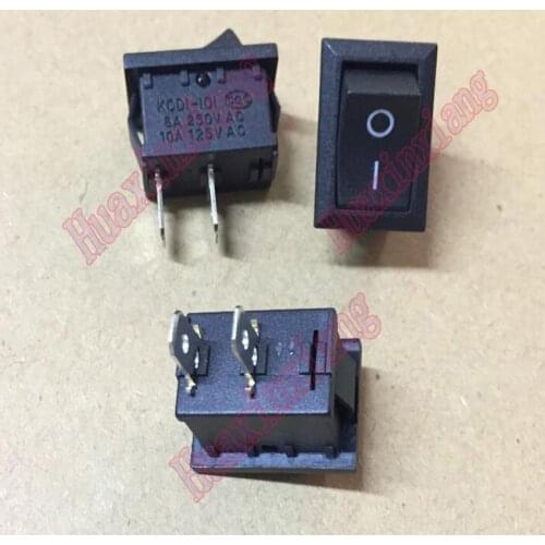 50PCS/Lot KCD1-101 Power Rocker boat Switch 10A/125V Black