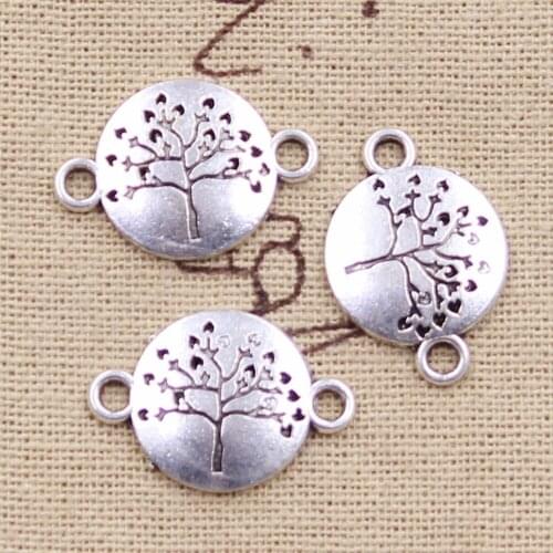8pcs Charms peace tree connector 23*16mm Antique Making pendant fit,Vintage Tibetan Silver,DIY bracelet necklace