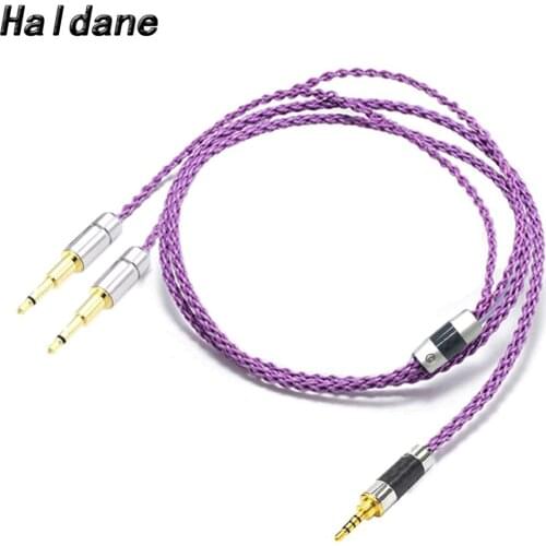 Haldane HIFI 8Core Silver Plated Headphone Replacement Upgrade Cable for OPPO PM-1 PM-2 HE1000 400S 560 Headphones（purple