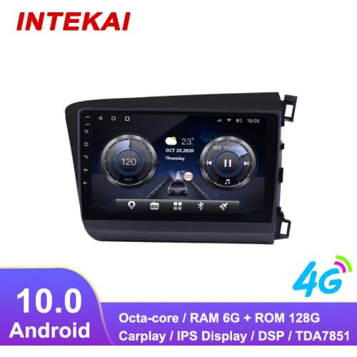 9" Android 10.0 Car Radio GPS Navigation autoradio multimedia player for honda CIVIC RHD 2012 2013 head unit stereo