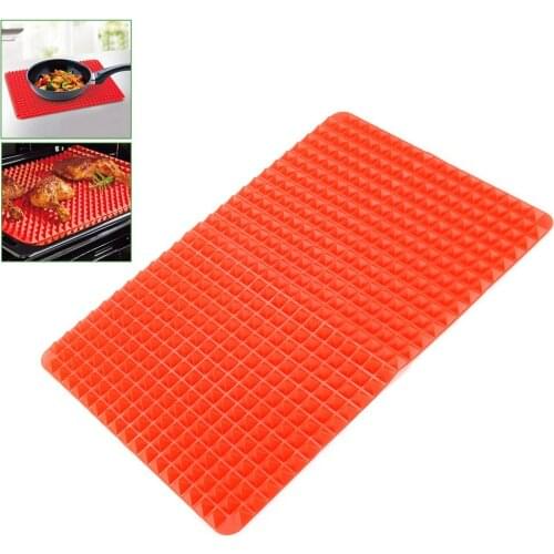 Pyramid Pan Non Stick Silicone Baking Mat Fat Reducing Silicone Cooking Mat Oven Baking Tray Sheets