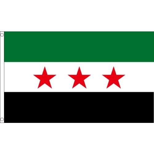 Free shipping xvggdg old Syria Flag 3ft x 5ft Hanging Syria Flag Polyester standard Flag Banner