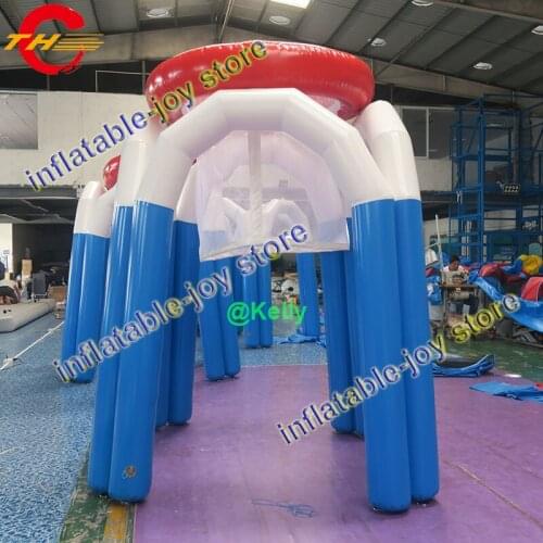 Free shipping durable basketball sport game air tight inflatable basketball hoop for sale, water park inflatable basketball shot