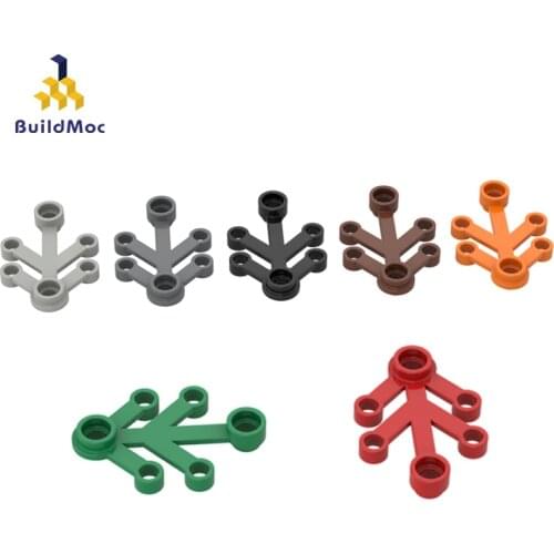 BuildMOC Compatible Assembles Particles 2423 4x3 plant foliage Building Blocks Parts DIY Educational