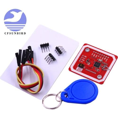 CFsunbird New 1Set PN532 NFC RFID Wireless Module V3 User Kits Reader Writer Mode IC S50 Card PCB Attenna I2C IIC SPI HSU