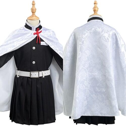 Demon Slayer Kimetsu no Yaiba Tsuyuri Kanawo Cosplay Costume Kids Girls Skirt Cloak Outfits Halloween Carnival Suit