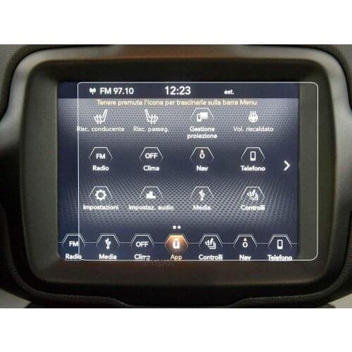 For Jeep Renegade Uconnect 8.4 Inch 2018 2019 Navigation Tempered Glass Screen Protector Film for HIGH Altitude FWD Standard