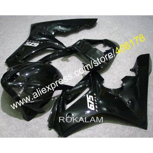 For TRIUMPH DAYTONA 675 Daytona-675 2006 2007 2008 Daytona675 06 07 08 Whole Gloss Black Fairings (Injection Molding)