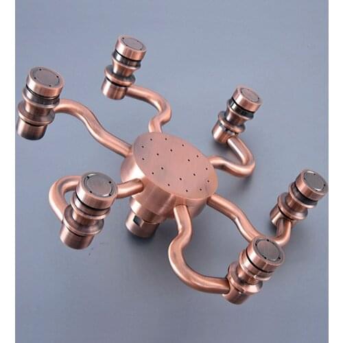 Antique Red Copper Bathroom Rainfall Top Spray Rain Shower Head Accessories (Standard G1/2".)dsh259