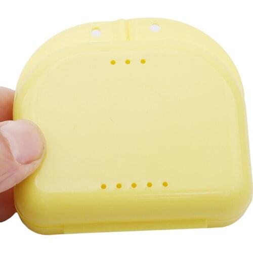 Hot Sale Denture Bath Storage Box Case Dental False Teeth Appliance Container Orthodontic Mouth Guard Plastic Storage