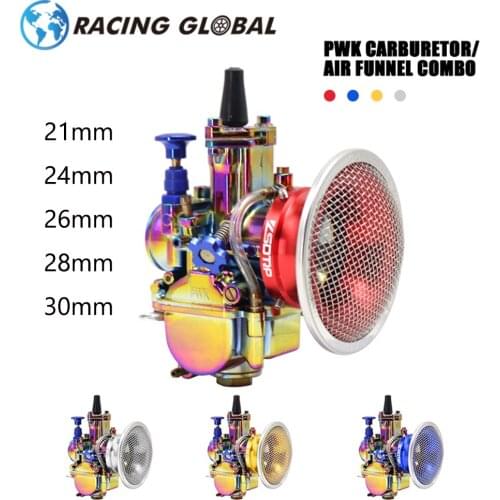 ALCON-Racing 50mm Air Filter Cup + Colorful Keihi PWK Carburetor 21 24 26 28 30mm For 125-250CC Dit Pit bike Motorcross