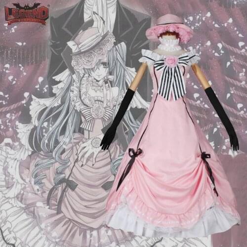 Anime Black Butler Ciel Phantomhive Robin Cosplay Costume Palace Dress Rococo Uniform Halloween Carnival Party Cosplay Lolita