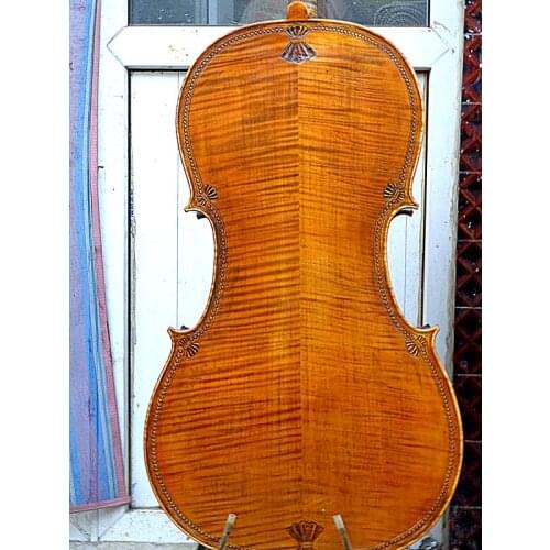 Best Cello 4/4 Size full Hand made antique old style handcarved very nice sound