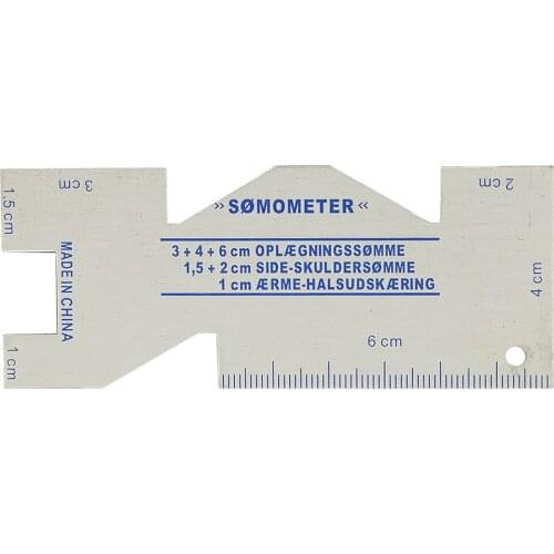 Metal Patchwork Ruler Somometer Sewing Gauge Rulers Quilting Measurement for Sewing DIY Hand Crafts Supplies - 10x4cm