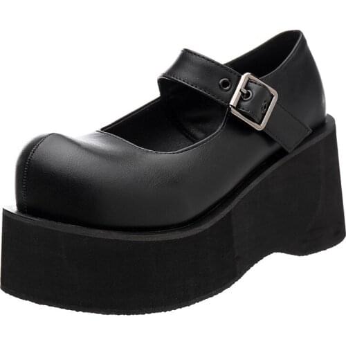 European American super personality fashion wedge with women shoes big head punk platform shoes retro platform Mary Jane shoes