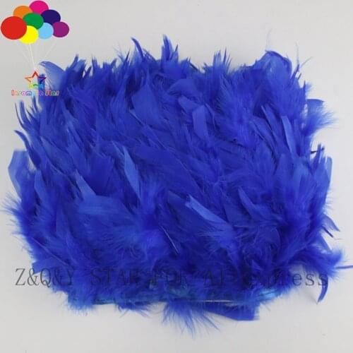 Natural Turkey Feather 10-15CM Dyed Into Blue Orchid Cloth DIY Stage Performance Costume Jewelry Feather