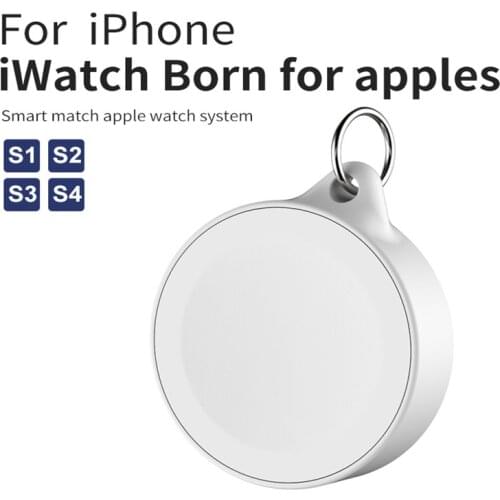 Portable Magnetic Wireless Charger Induction For Apple Watch 1 2 3 4 Series Usb Power Charging For IWatch With Keychain Dropship