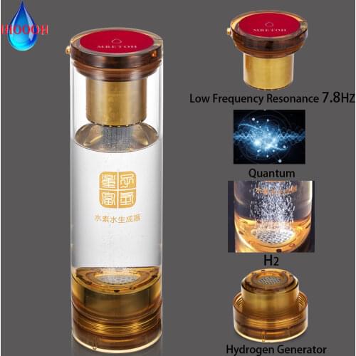 MRETOH 7.8Hz Hydrogen Alkaline water generator Quantum glass bottle DuPont SPE Ionizer Promote microcirculation 500ml H2 cup