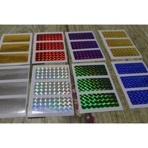 5.1x2.5cm Hologram rectangle labels stickers