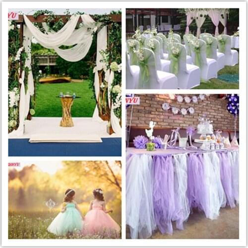 Romantic DIY Curtain Decoration Organza Wedding Birthday Party Background Ornament Tulle Rolls Child Tulle Skirt 6ZSH015