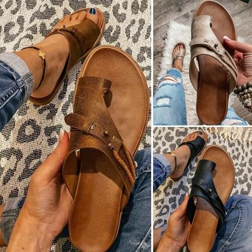 Carina Sandals Womens Open Toe Slippers Flat Heel Flip Flops with EVA Sole Summer Beach Shoes ASD88