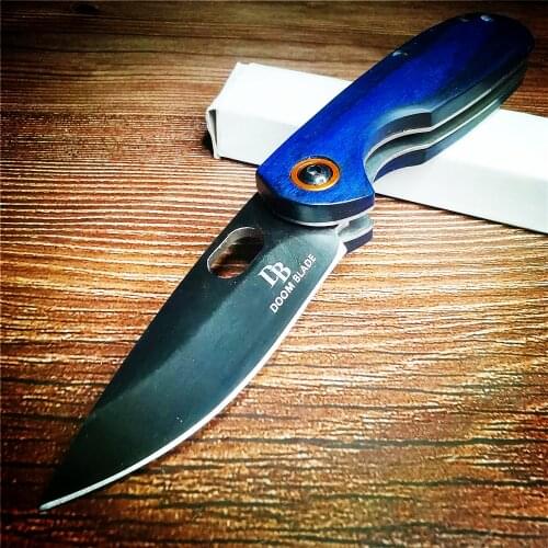 Stainless Steel Knife, Folding Pocket Knife, Multi-color Wooden Handle, Camping, Climbing, Barbecue, Outdoor Hunting Knife,Tools