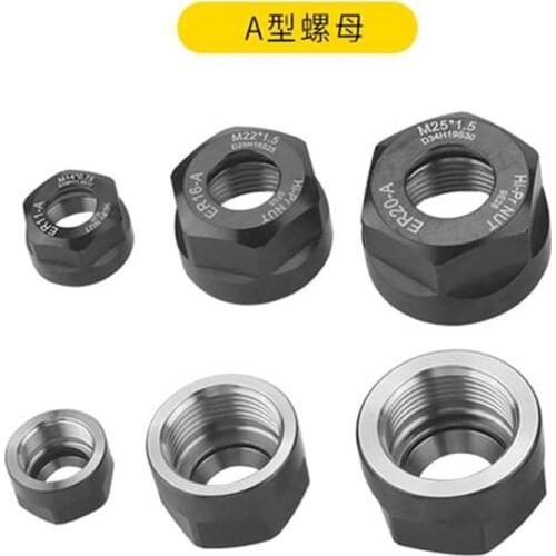 High Precision ER Nut Engraving Mobile Balance ER Nut ER11 ER16 ER20 ER25A Type UM Type Nut CNC Router Engraving ER Collet Nut