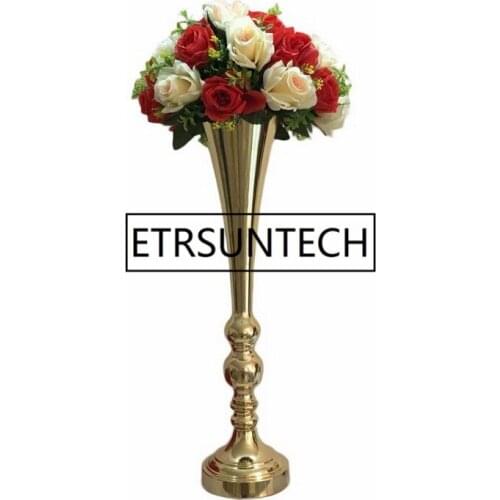 10pcs/lot Flower Vase 62 CM Height Metal Wedding Centerpiece Event Road Lead Party Home Flower Rack Decoration
