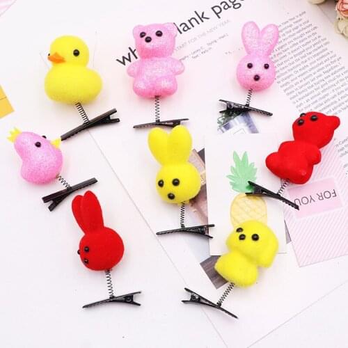 10pcs Kids Girl Cute Chicken Hair Clip Cute Hairpin Chick Barrette Funny Hairclip dropshipping baby girl hair accessories