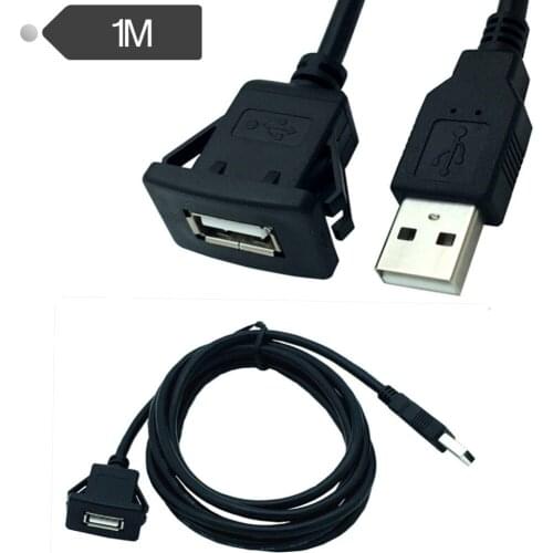 10pcs x USB Male to Female Snap in Flush Panel Mount Extension Cable 1 meter