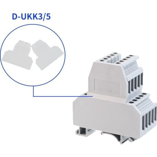 D-UKK3/5 for UKK-3 And UKK-5 Terminal Block Accessories End Cover Plate Din Rail Terminal Blocks 10pcs