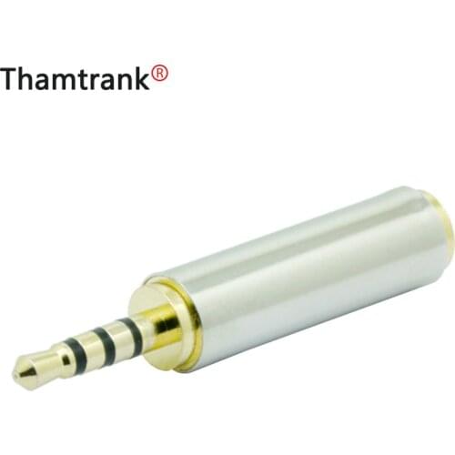 100pcs 2.5 mm Male to 3.5 mm Female 4 Pin Stereo Adapter Plug Converter Headphone Jack 4 Pole 3.5mm to 2.5mm TRRS Connector