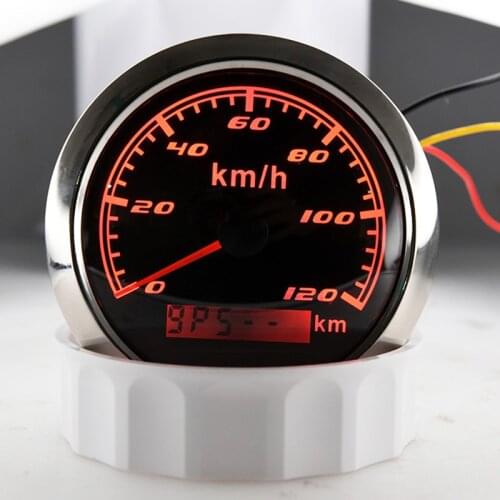 120 200 km/h 85MM Boat Car GPS Speedometer Waterproof Speed Gauge Red Backlight Fit Marine Yacht Accessories 12V 24V