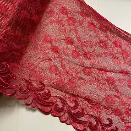 2Yards Exquisite Flowers Embroidered Lace Trim Mesh Tulle Fabric Lingerie Bra Sofa Curtain Dress Decor Clothes Accessories New