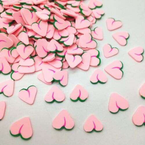 20g/lot 1cm Pink Peach Polymer Clay for DIY Crafts Plastic Klei Mud Particles Fruit Clays