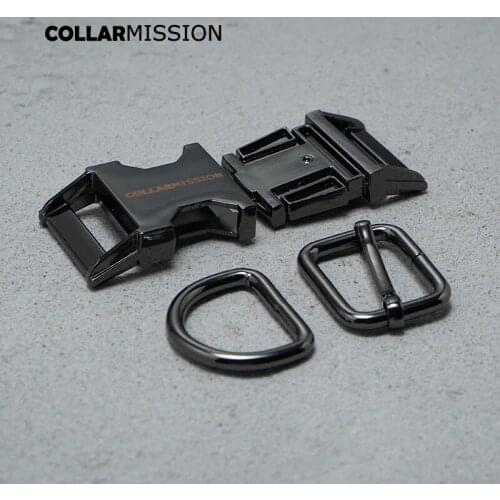 25mm(Metal Buckle+ Adjust Buckle+ D Ring) For engraving Backpack DIY Dog Collar Bag Metal Buckle Accessory Handmade Pet leash