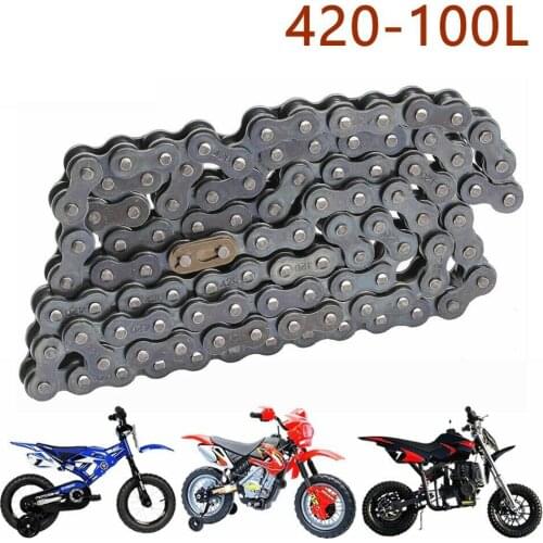 420 Chain 100 Link Gold For CRF 50 70 SSR Pit Dirt Bike 110 125cc Taotao ATV