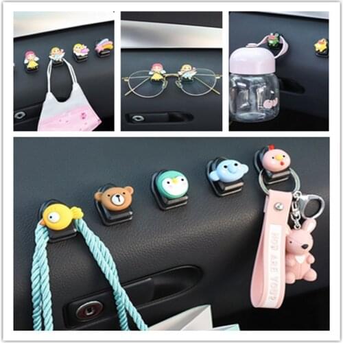 Car goods rivets hook, general Car front hook, practical cartoon beautiful multi-function Car rear seat small hook hanging items