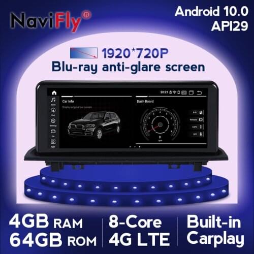 NaviFly Android 10 Car multimedia Player For BMW X1 F48 2016-2017 NBT system GPS Navigation 1920*720 4G LTE Carplay