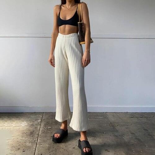 Spring Straight Wide Leg Pants Women High Waist Elastic Trousers Casual Loose Ladies Fashion Pants Harajuku Streetwear New 2021