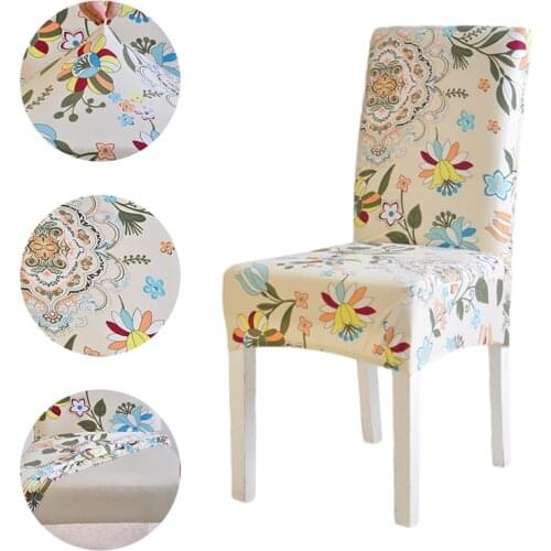 Stretch Dining Chair Covers Spandex Elastic Chair Covers Dining Seat Cover for Kitchen Office Party Wedding Removable Home Decor