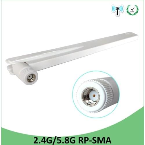 20pcs 2.4GHz 5GHz 5.8Ghz Antenna 8dBi RP-SMA Connector Dual Band 2.4G 5G 5.8G wifi Antena aerial SMA female wireless router