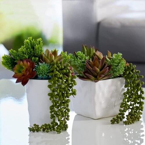 Faux Succulents Unpotted Mini Succulent Bulk with a Flocking Coating Table Decor N0PA