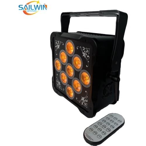 4X LOT 9X18W 6in1 RGBAW+UV Battery Powered APP WIFI Smart Stage LED Par Lights DJ Smart LED UPLIGHT For Event Party Dance Floor