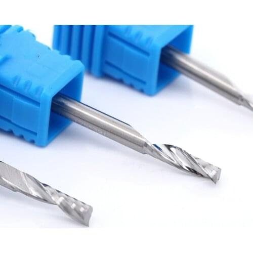 JINRUI AAA imported 3mm single-edged spiral milling cutter PVC acrylic plastic board advertising computer engraving machine tool