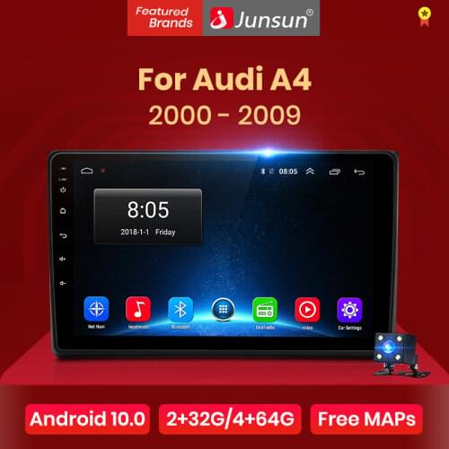 Junsun V1 Android 10 Car Radio CarPlay Multimedia Video Player Android Auto Stereo GPS For Audi A4 2000-2009 S4 RS4 2 din dvd