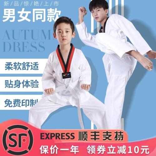 Children And Adult Kimono Judo Kickboxing Practice CostumeTaekwondo Suits Karate Taekwondo Shirts+Pant 2pcs Teenages Clothes