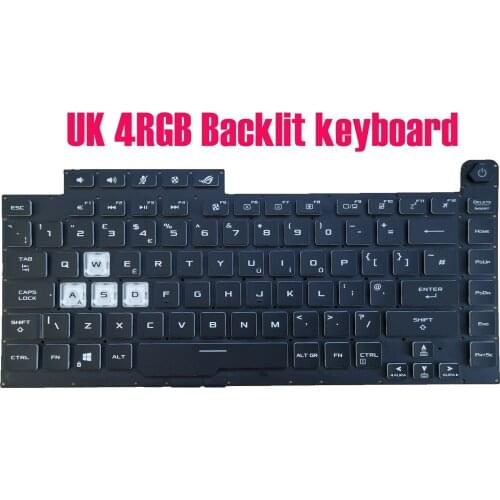 UK 4RGB Backlit keyboard for Asus g531gt g531gv g531gw g531gu g531gd