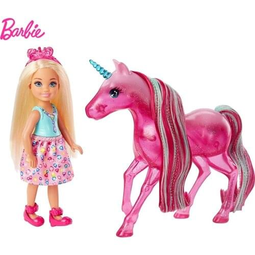 Barbie Fashion Dolls Little Kelly Unicorn Fairy Set Surprise Doll Toy Girls Dolls Children Toy Gift Christmas Toys FPL82